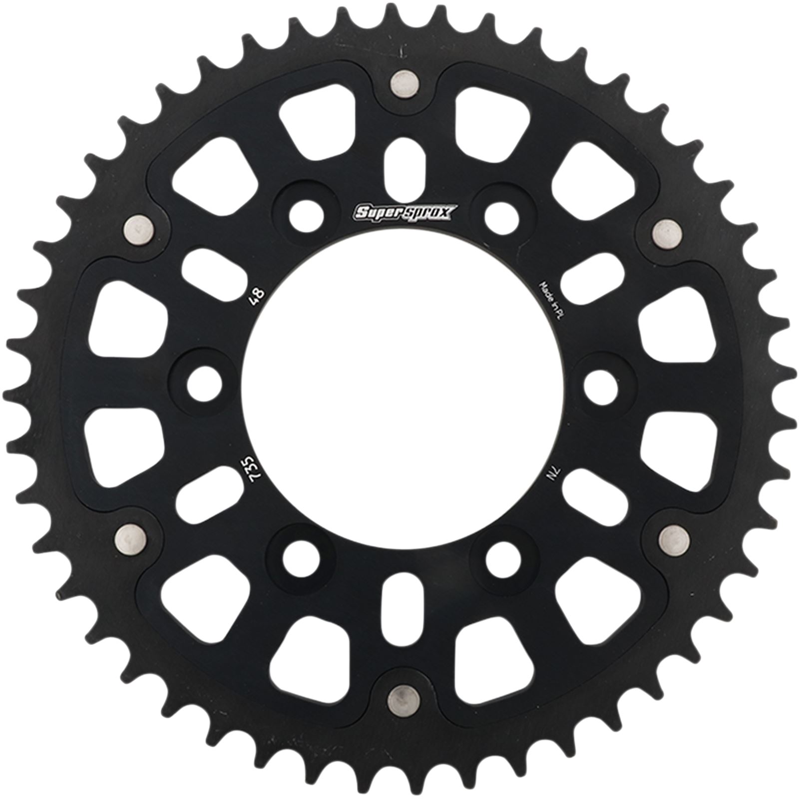 Supersprox Stealth Rear Sprocket - 48-Tooth - Black for Ducati