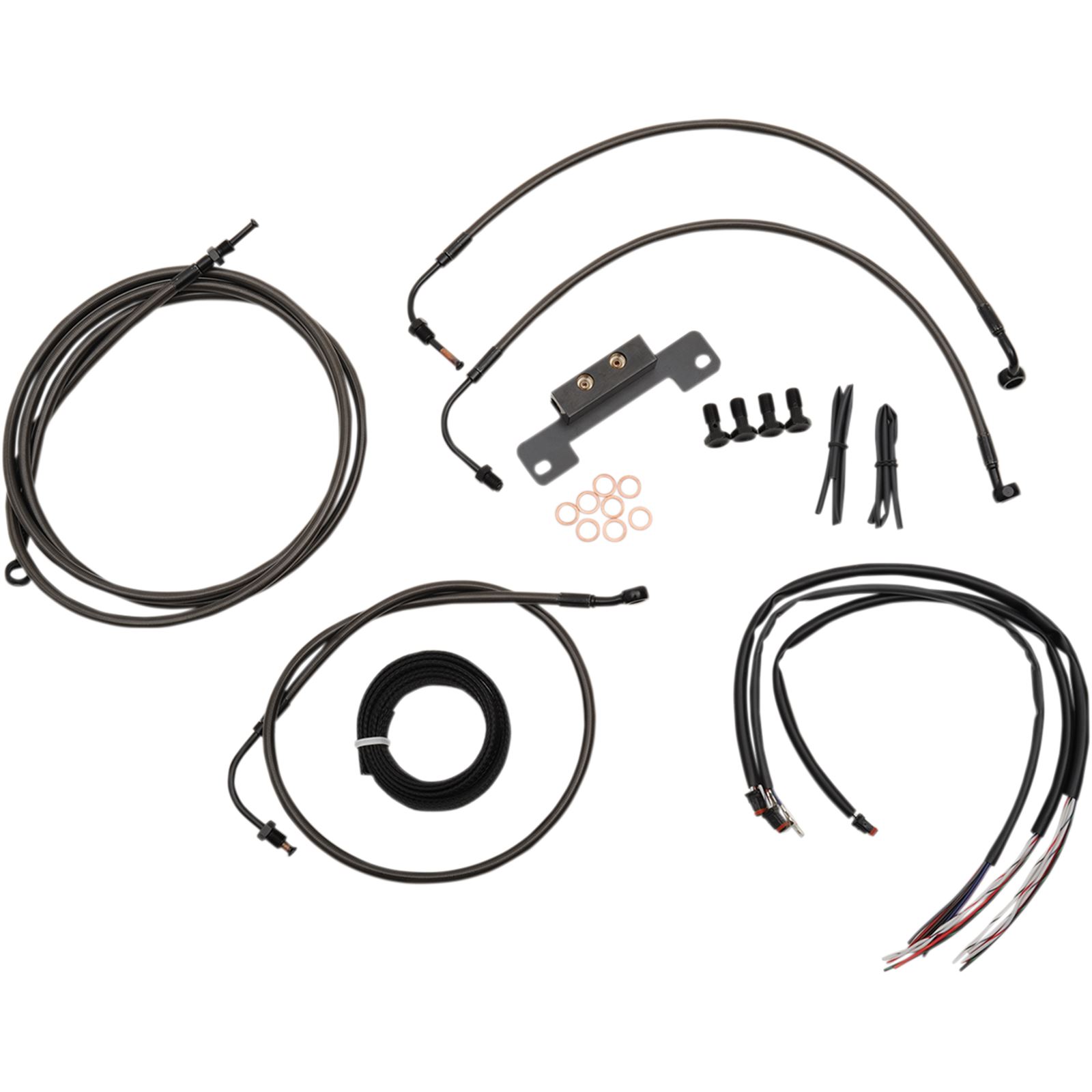 LA Choppers Midnight 12" - 14" Cable Kit for '16 Street Glide