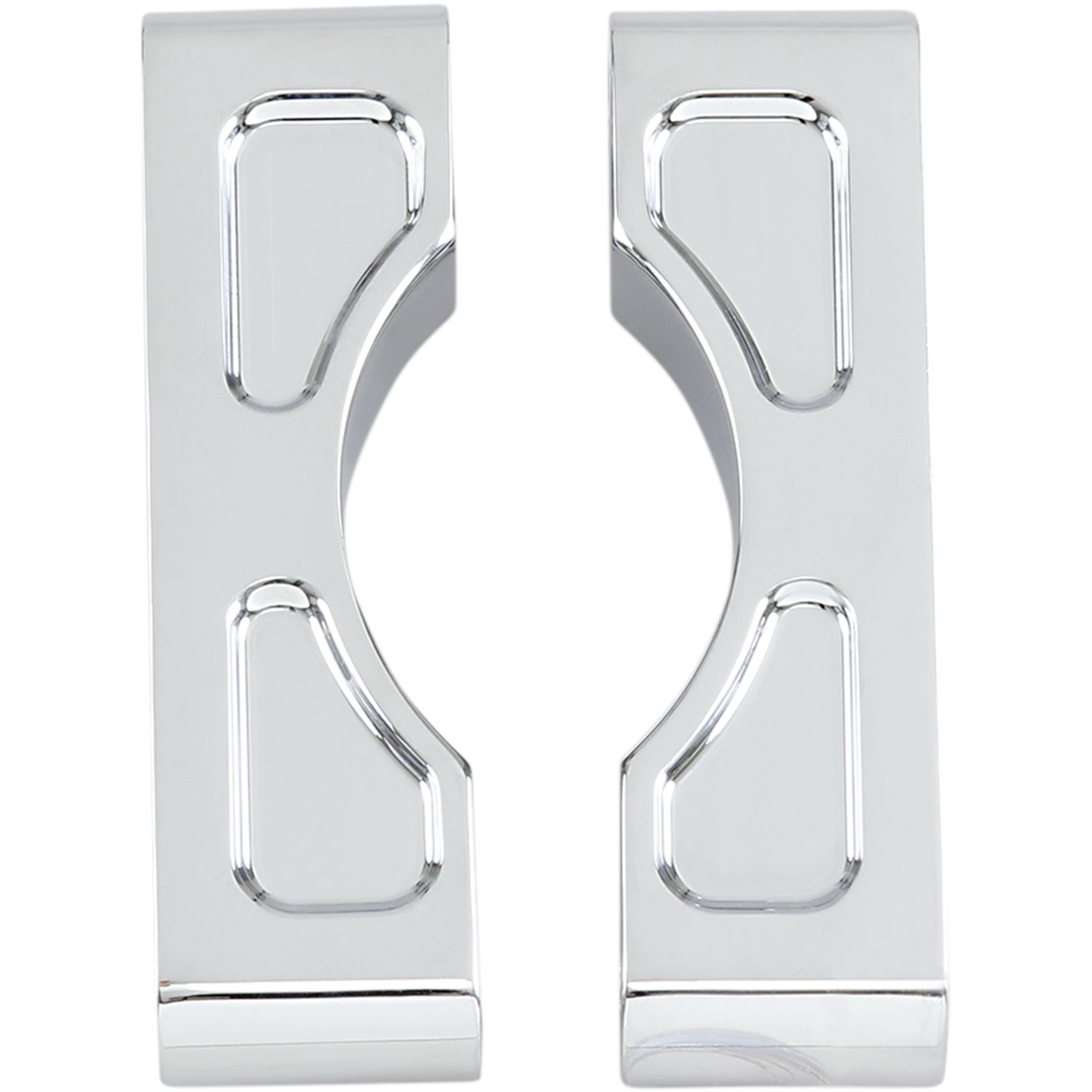 Klock Werks KW05-01-0102-C 21 Hugger Front Fender Chrome Mounting Block Harley (1410-0027)