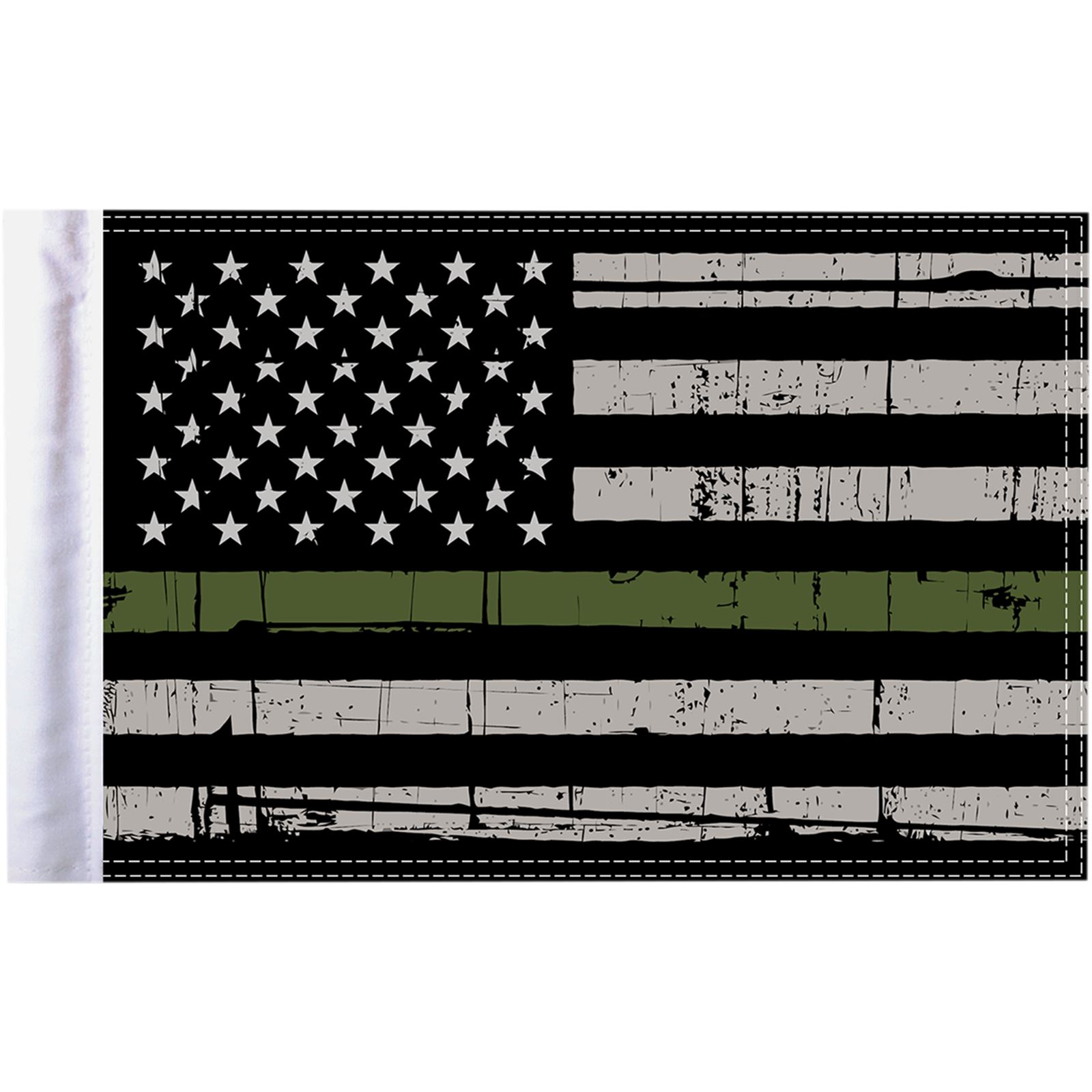 Pro Pad Grunge USA Flag - Thin Green Line - 10" x 15"