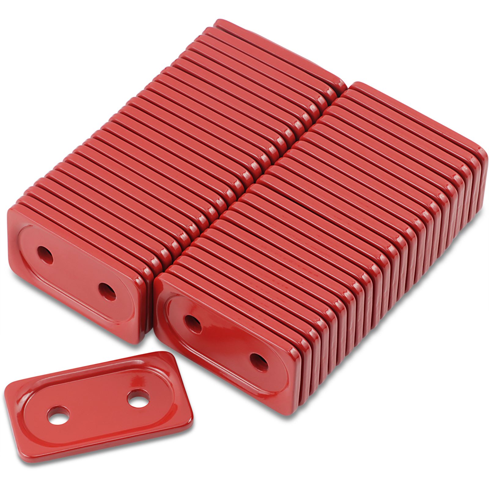 Woodys Support Plates - Red - Double - 48/Pack