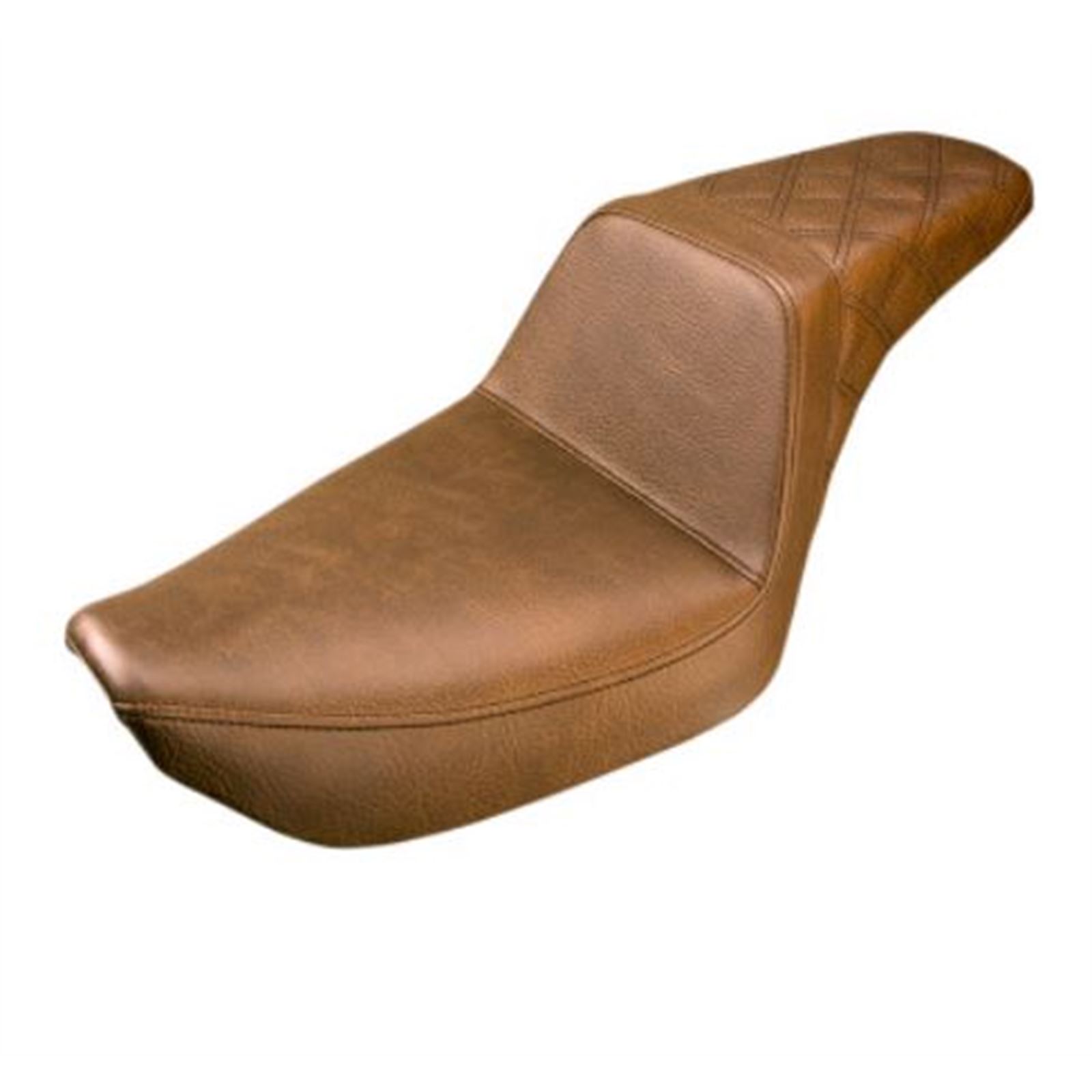 Saddlemen Step Up Seat - Rear Lattice Stitched - Brown - Dyna