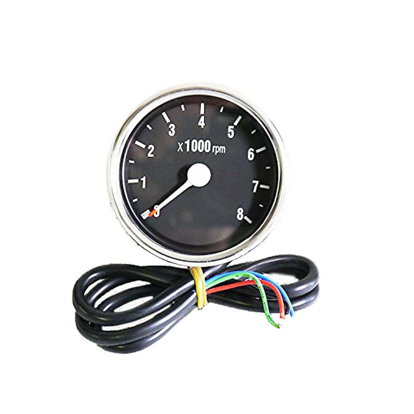 Motorcycle Electronic 2 Cylinder Twin 4 Stroke 8K RPM BMW Tach Tachometer Gauge 