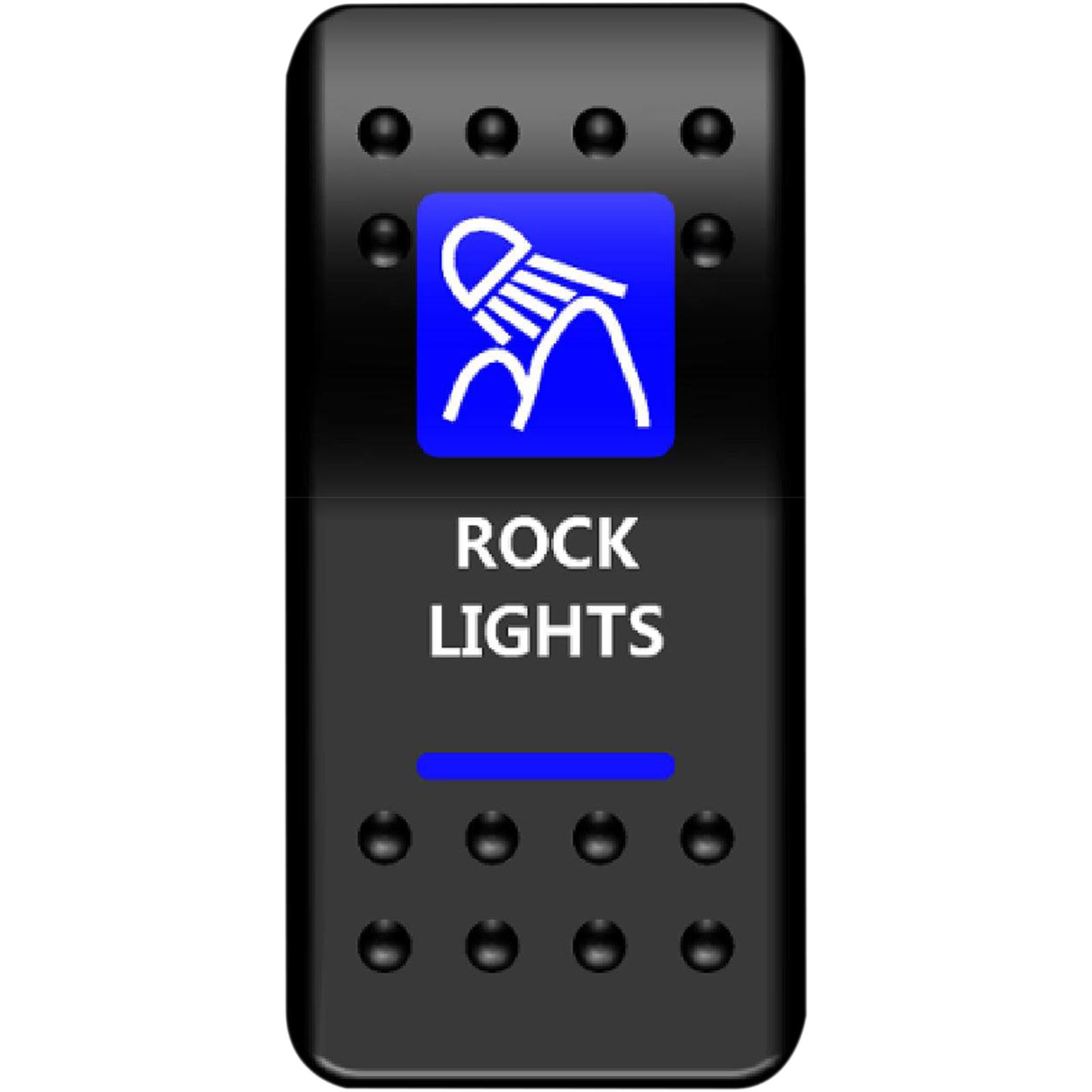 Moose Racing Rocker Switch - Rock Lights - Blue