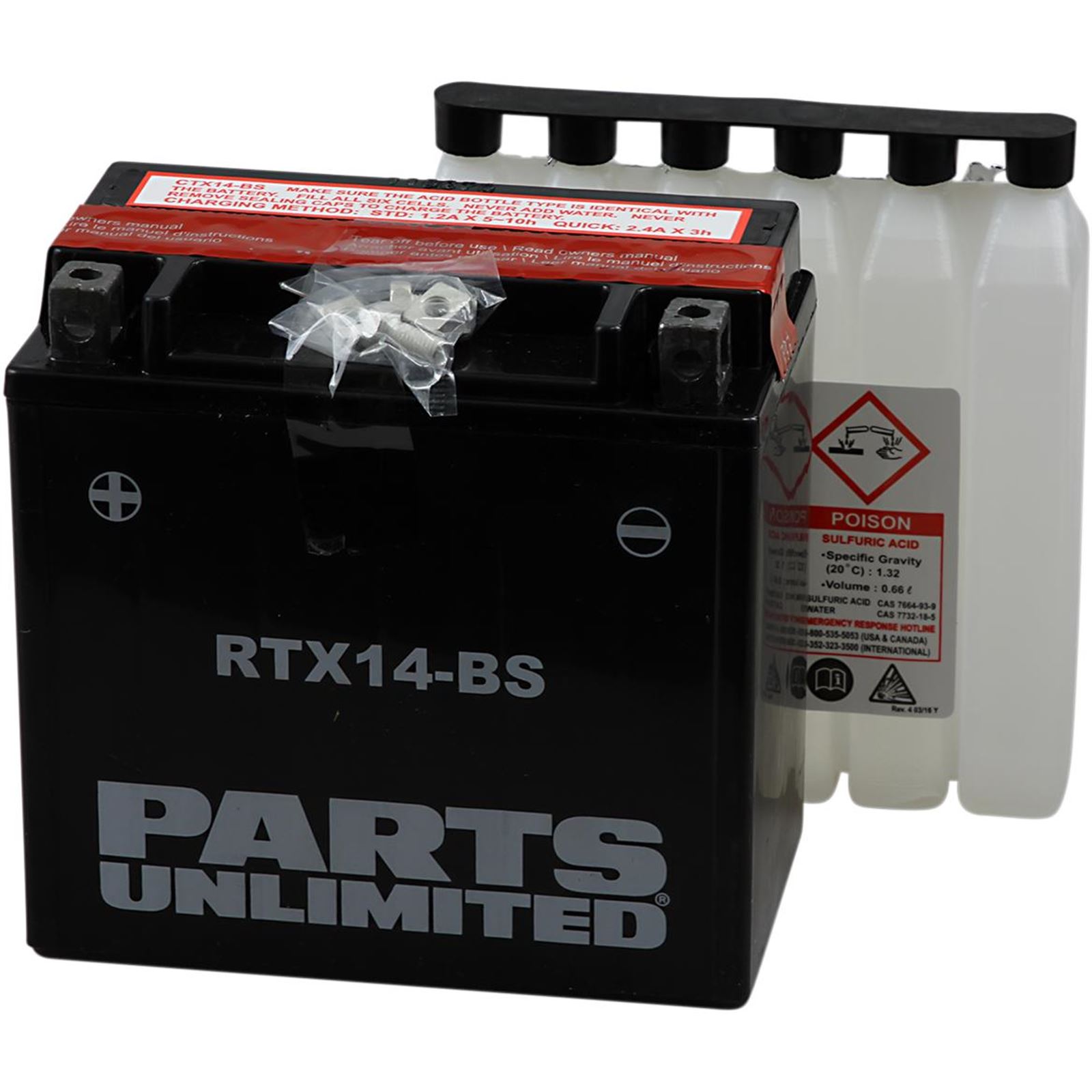 Moose Racing AGM Battery - RTX14-BS .69 L