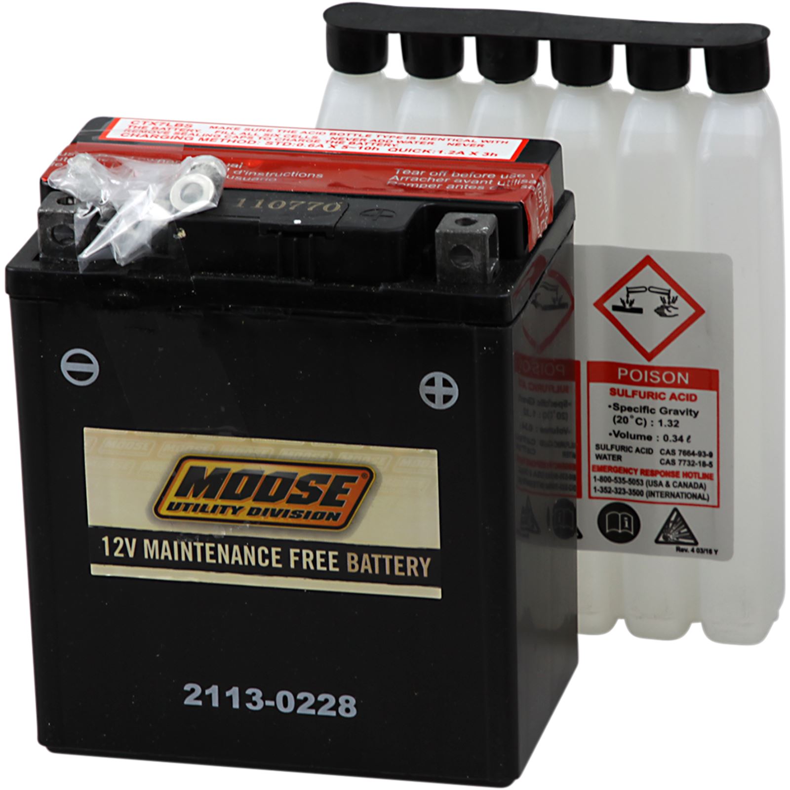 Moose Racing AGM Battery - YTX7L-BS