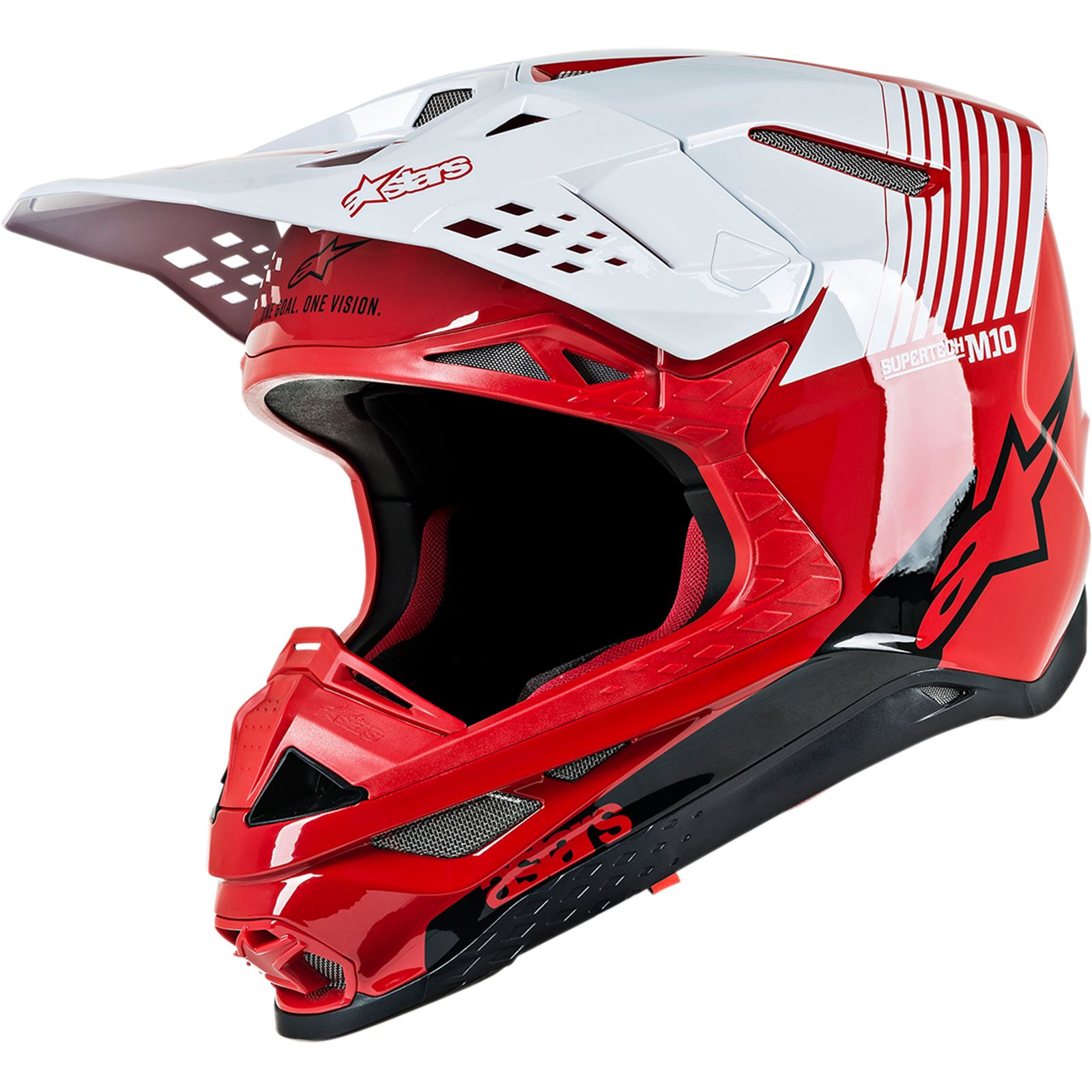 Alpinestars Supertech M10 Helmet - Dyno - MIPS - Red/White - X-Large