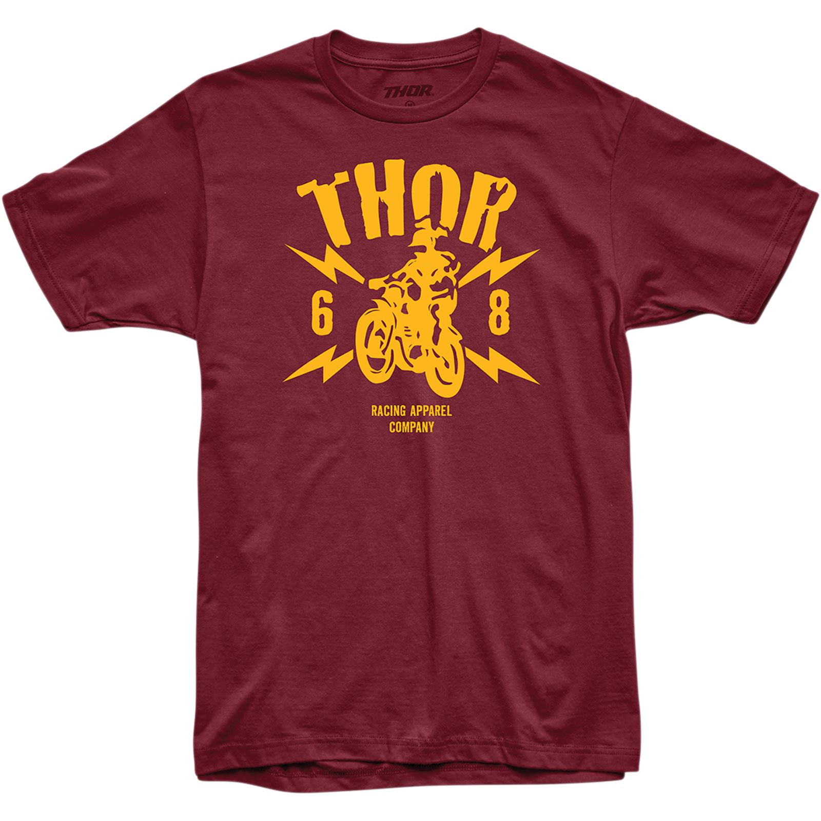 Thor Lightning Tee Shirt -  Burgundy - Small