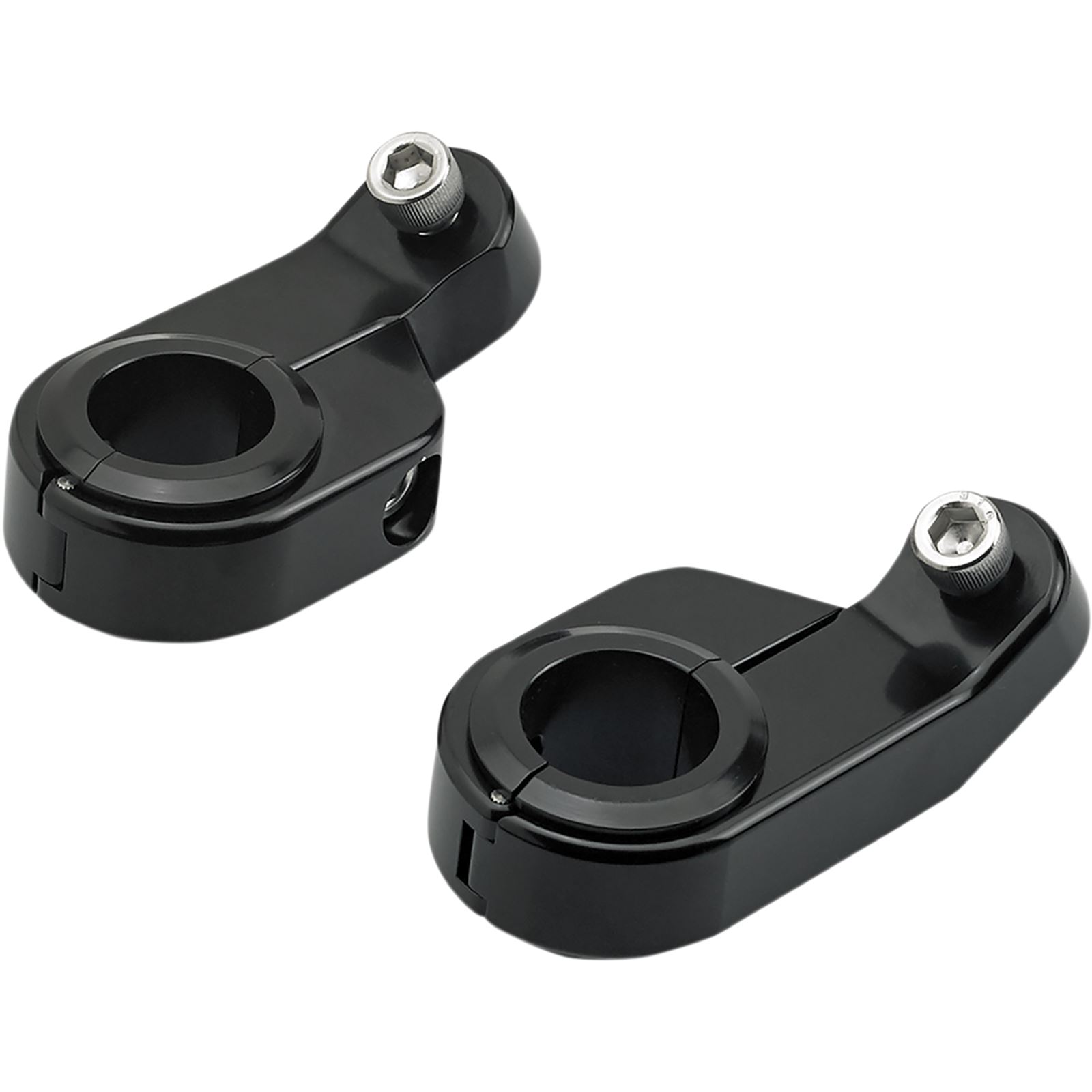 Biltwell Inc. O/S Speed Clamps - Black Electroplated - Angled