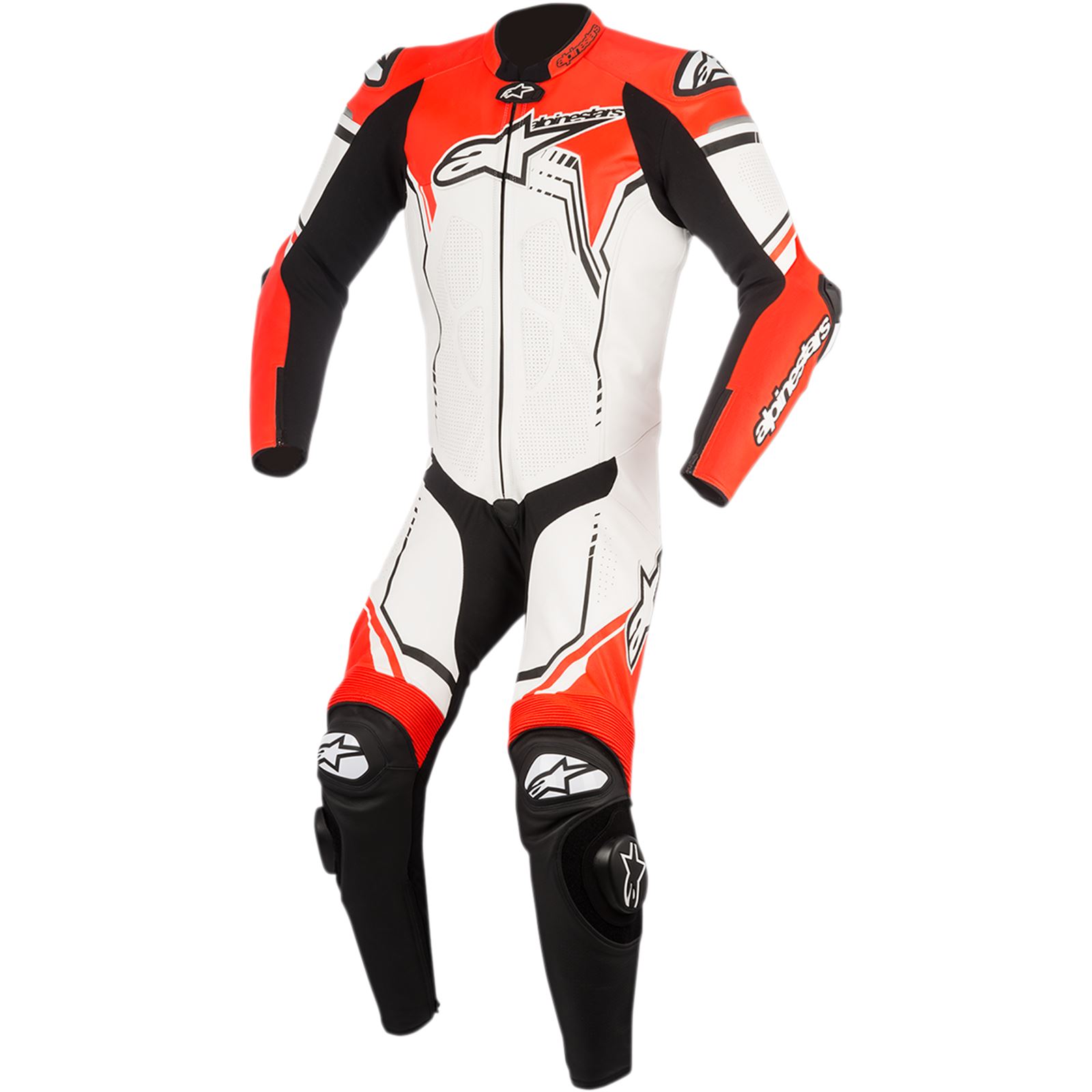 Alpinestars 3150518-233-52 GP Plus V2 Leather Suit (White/Black/Red Fluo, 42)