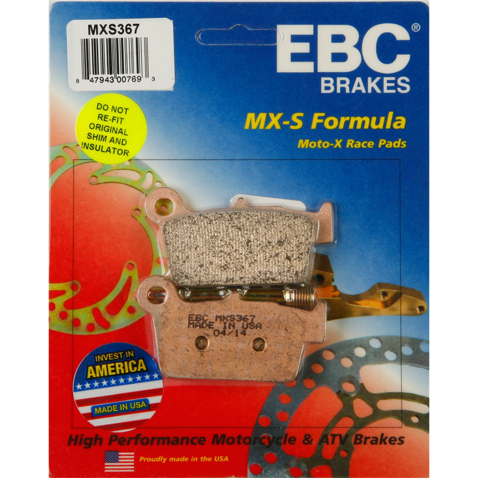 EBC Brakes MX-S Brake Pads - Motorcycle, ATV / UTV & Powersports