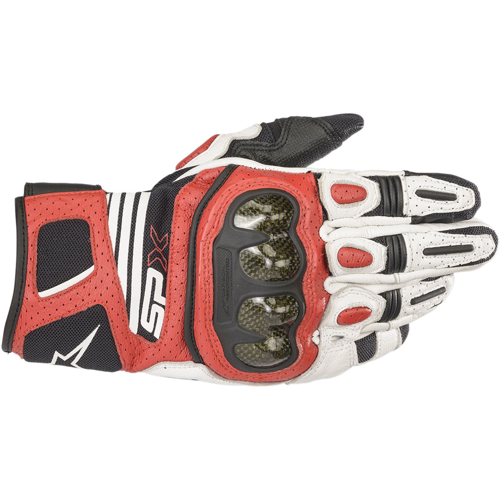 Alpinestars SPX AC V2 Gloves - White/Black/Red - Small