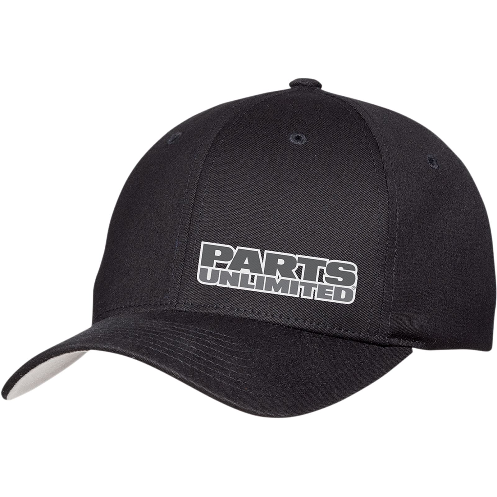 Throttle Threads Parts Unlimited Curved Bill Hat - Black - Small/Medium