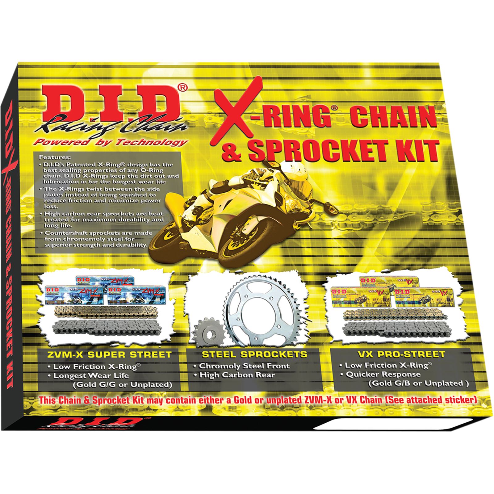 D.I.D Chain Kit Fits Kawasaki - ZX-6R '98-'02