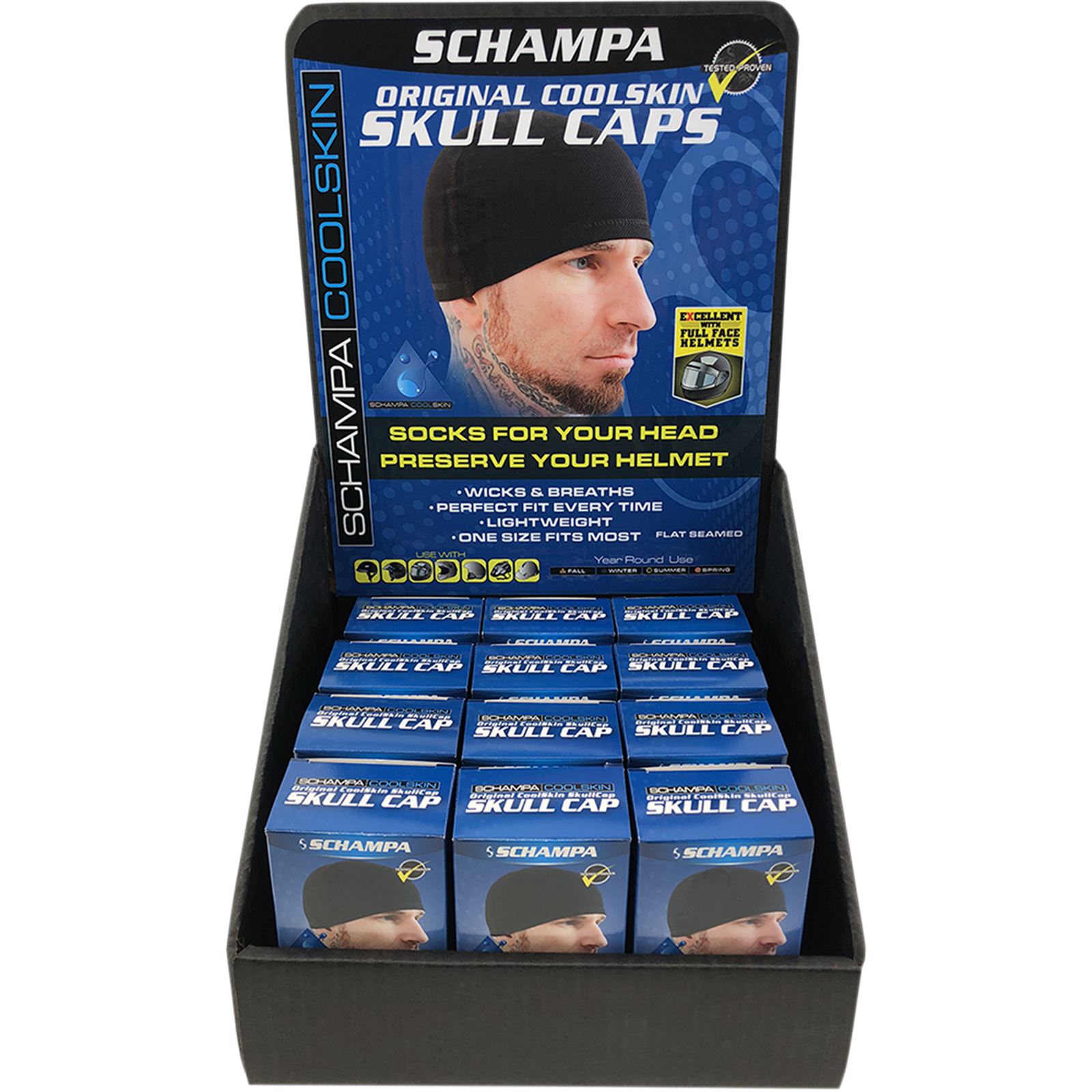 Schampa & Dirt Skins Coolskin Skullcap - 12 Pack SKLCP015-12PACK