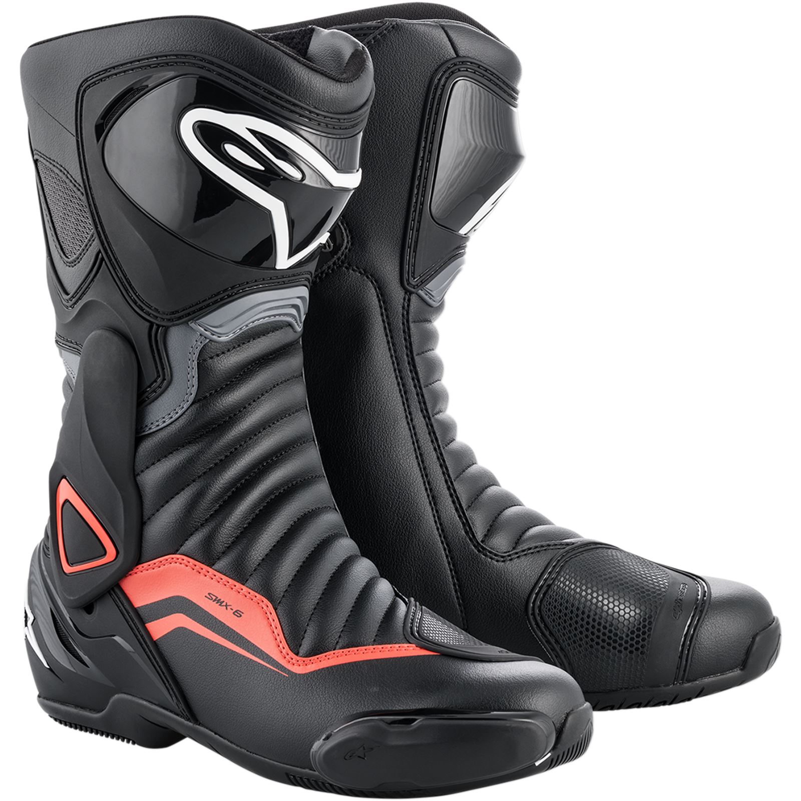 Alpinestars SMX-6 v2 Boots - Black/Grey/Red - Size 9.5