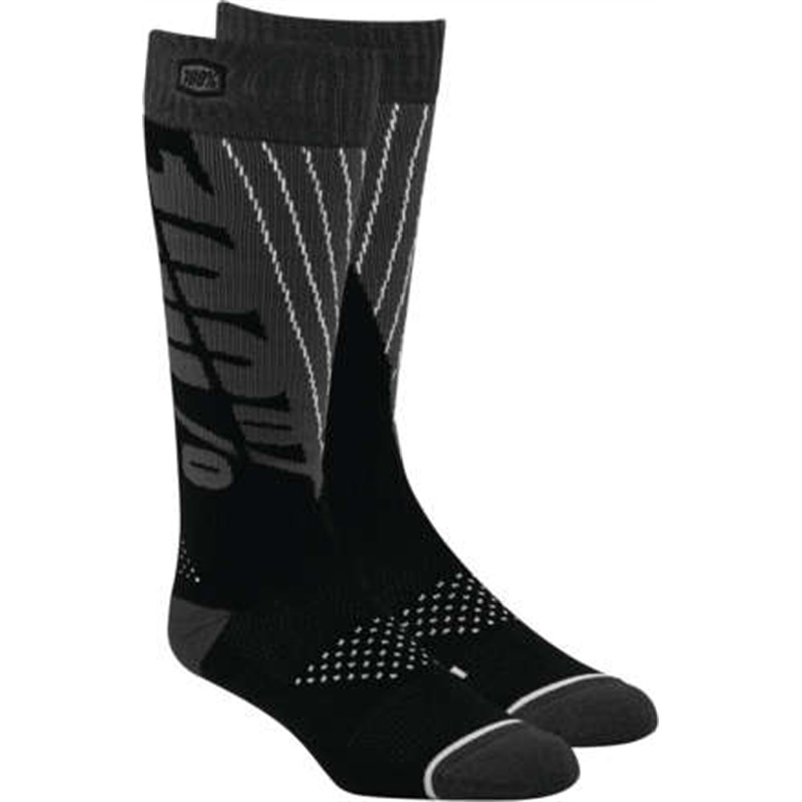 100% Torque Comfort Moto Socks - Black/Grey - Small/Medium
