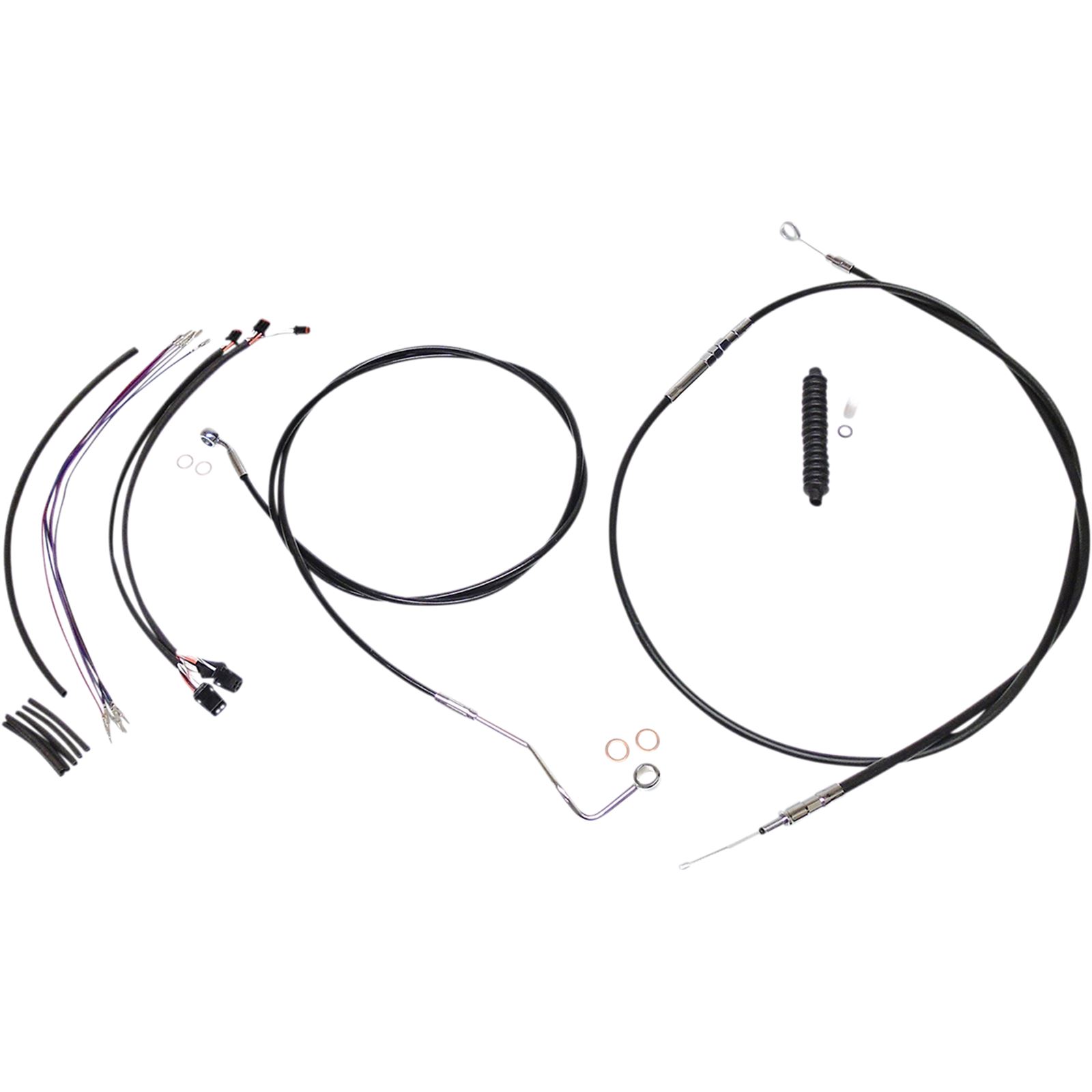 Magnum Black/Chrome XR Control Cable Kit - Motorcycle, ATV / UTV  