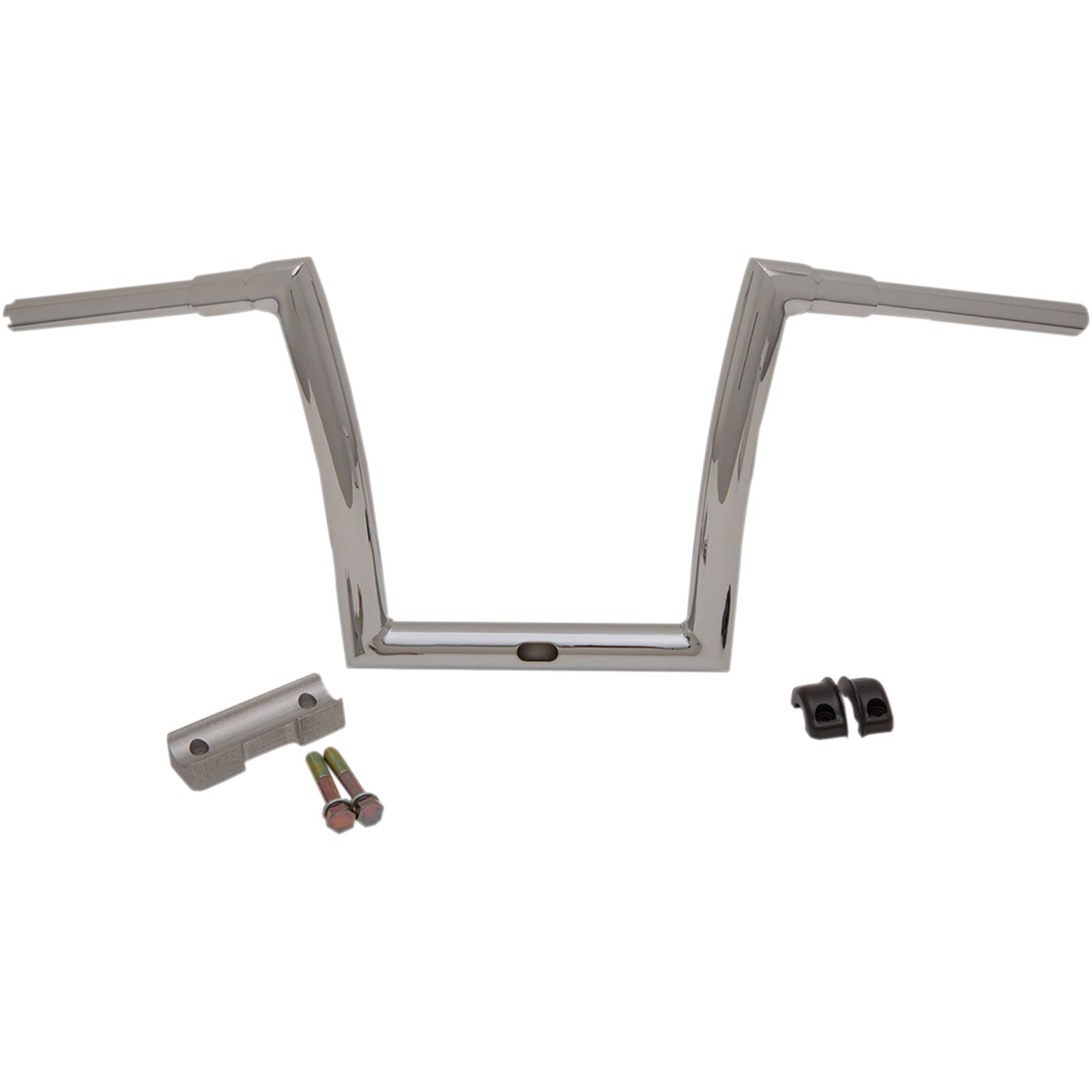 Todds Cycle Chrome 1-1/2" Touring Strip Handlebar with 12" Rise