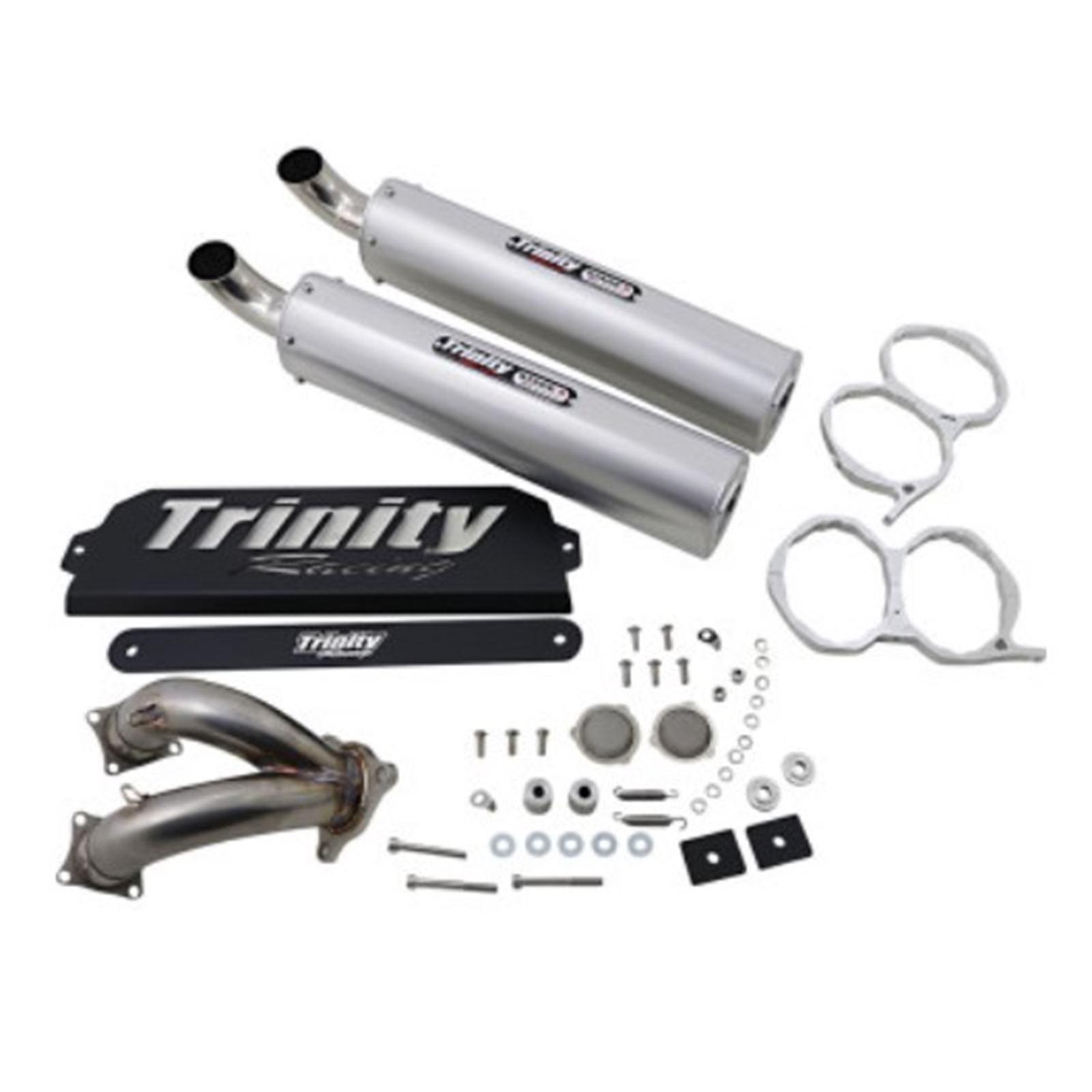 Powersports Bundle Trinity Racing Black RZR Pro XP Slip on Exhaust System (TR-4173S)