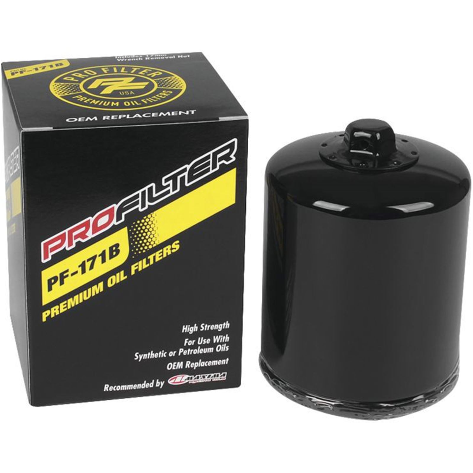 Pro Filter V-Twin Oil Filter with Backflow Valve - Black - Motorcycle ...