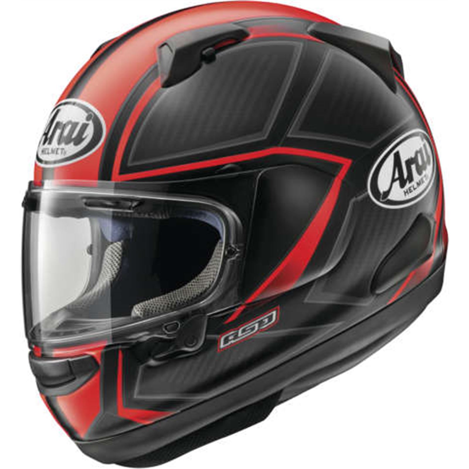 Arai Quantum-X Spine Adult Street Motorcycle Helmet - Fluorescent Red/Large
