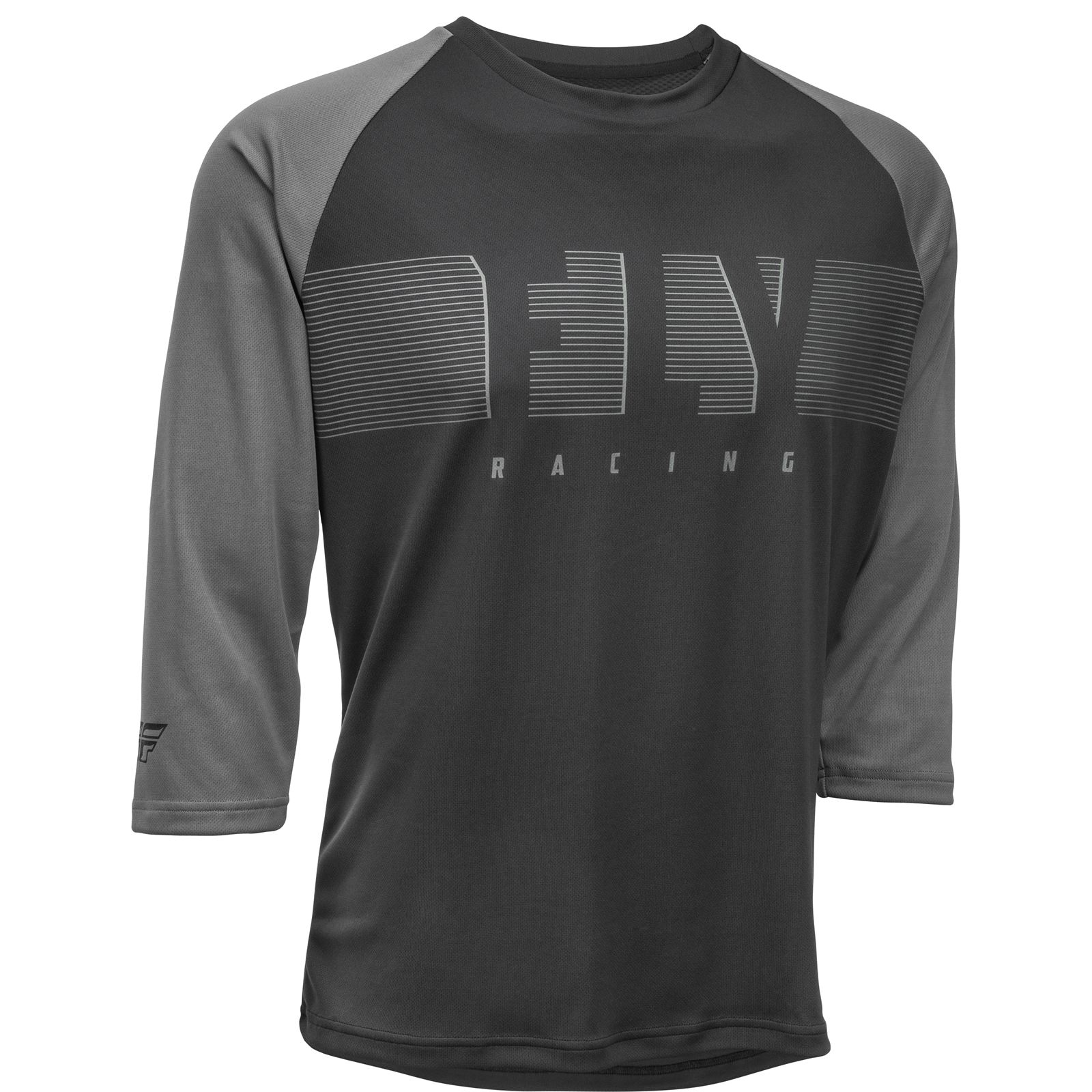 Fly Racing RIPA 3/4 Sleeve Jeresy (Black/Charcoal/Grey, Small)