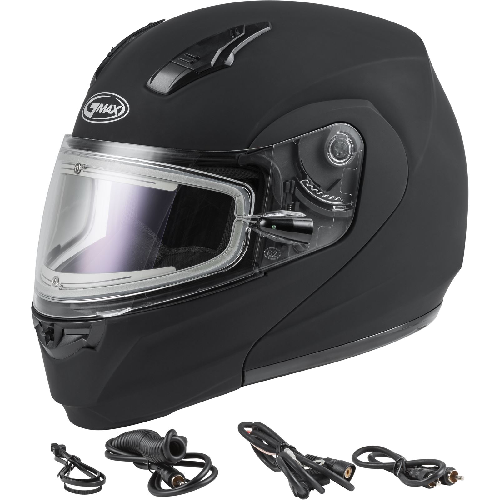 GMax MD04S Modular Snow Helmet with Electric Shield, Matte Black