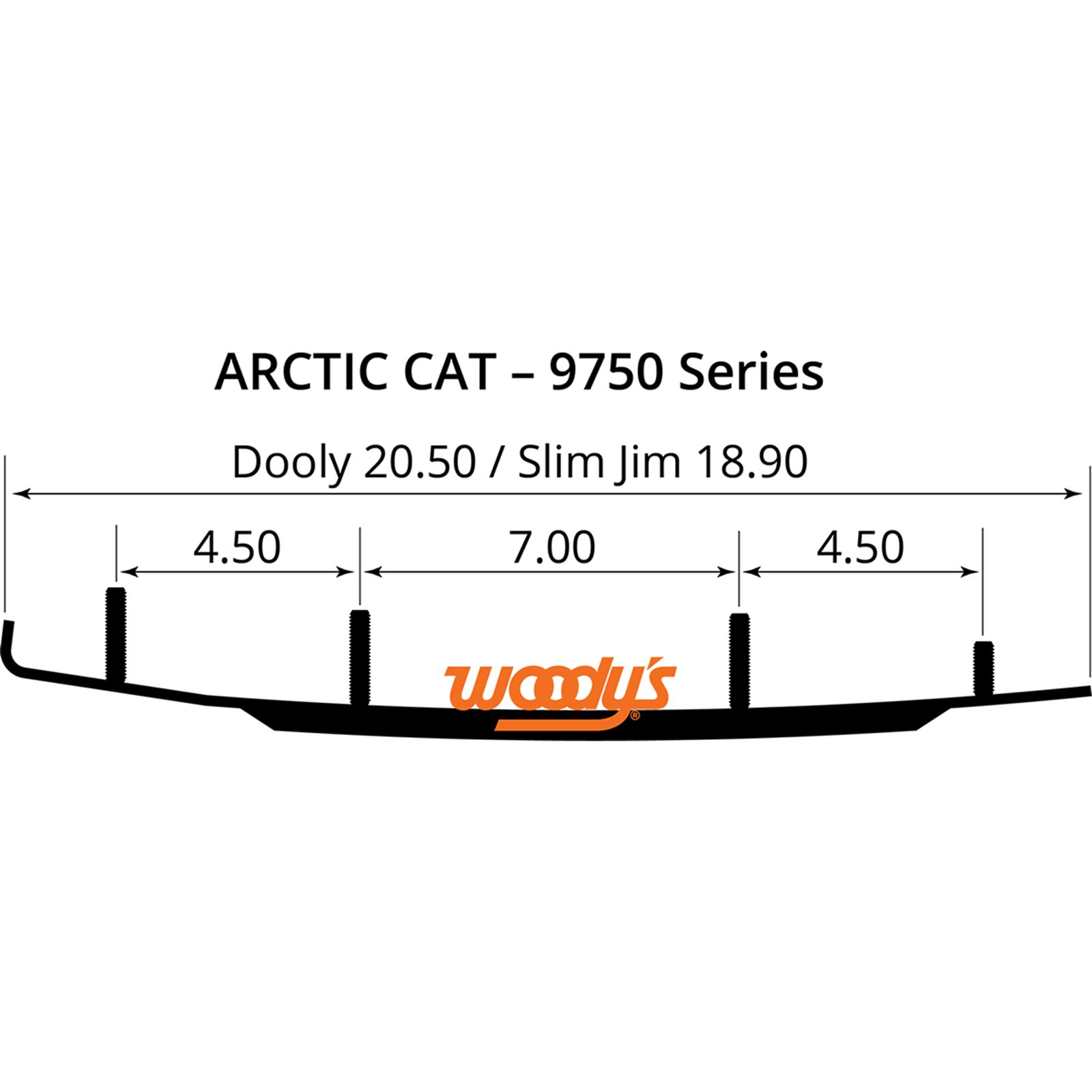 WOODYS SLIM JIM DOOLY 6" CARBIDE SA6-9750 SNOW Arctic Cat 