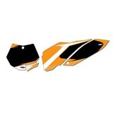 Factory Effex Graphic Number Plates - Black - KTM