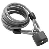 Bully Locks Padlock with Cable Black