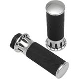 Arlen Ness Chrome Deep Cut Grips for Cable