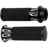 Arlen Ness Black Deep Cut Grips for Cable
