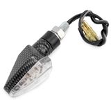 BikeMaster Arrow Head LED Turn Signals Carbon 2-11/16"