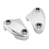 Biker's Choice Billet Groove Riser Clamps - Chrome 