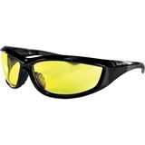 Bobster Charger Sunglasses - Gloss Black - Yellow