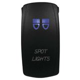 Dragonfire Racing Laser-Etched Dual LED Switches Spotlight on/off, Blue