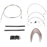 Burly Brand Complete Stainless Braided Handlebar Cable/Brake Line Kit For 13" Ape Hanger Handlebars