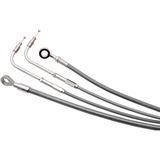 Burly Brand Complete Stainless Braided Handlebar Cable/Brake Line Kit For 16" Ape Hanger Handlebars and ABS