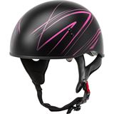 GMax HH-65 Half-Helmet Torque Naked - Matte Black/Pink - X-Large