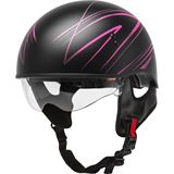 GMax HH-65 Half-Helmet Torque Naked - Matte Black/Pink - X-Large
