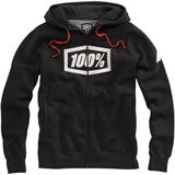 100% Syndicate Fleece Zip-Up Hoodie - Black Heather/White - Large