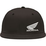 D Cor Snap Back Hat Black Honda Wing Logo