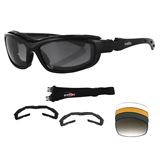 Bobster Road Hog II Sunglasses Convertible Black with 4 Lens