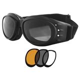Bobster Cruiser II Sunglasses Black with 3 Lenses