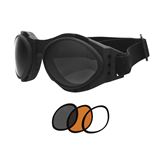 Bobster Bugeye II Sunglasses Black with 3 Lenses