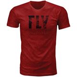 Fly Racing Fly Mountain Tee Shirt - Blaze Red Heather - 2X-Large