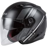 GMax OF-77 Open-Face Reform Helmet Matte Black/Silver - Large