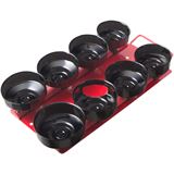 Bikeservice Oil Filter Cup Wrench Set - 8 pc