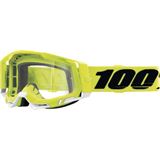 100% Racecraft 2 Goggles - Fluo Yellow - Clear